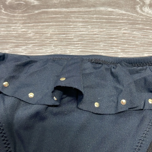 Rampage Swim Black Ruffle Studded Bikini M - Picture 3 of 13